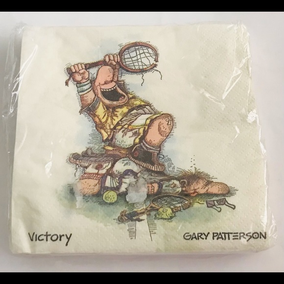 New 12 Cocktail Napkins Gary Patterson Game! Set! Match! Victory 3-Ply Napkins - Picture 10 of 16